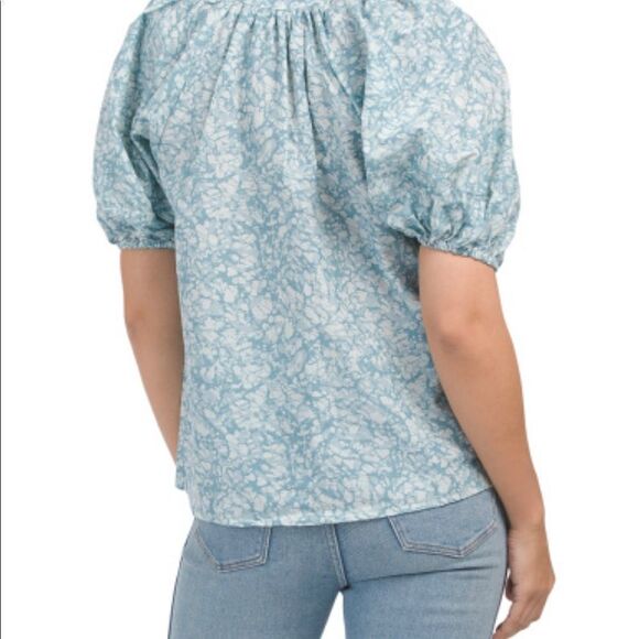 House of Harlow 1960 By Revolve Martine Seafoam Print Top NWT Size Large - Picture 3 of 7